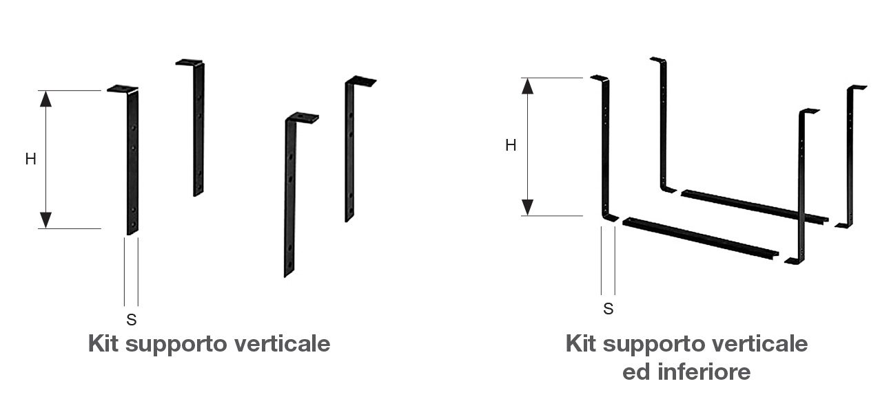 Staffe Di Supporto Per Cassette Porta Attrezzi - Kit Supporti Nova Box