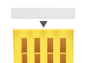 Calzatoia pieghevole gialla in termoplastica omologata 53